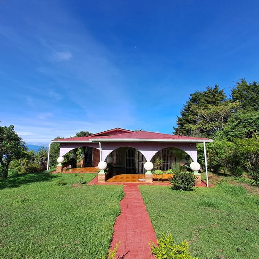 3-3-5 Hermosa Casa con vista a la ciudad en San Pedro de Sarchí con enorme finca- 15376 M2